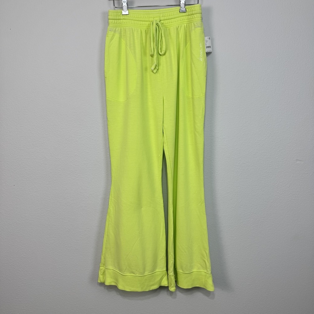 Intimately Free People Cozy Cool Lounge Pant Women's Small Neon Yellow Green